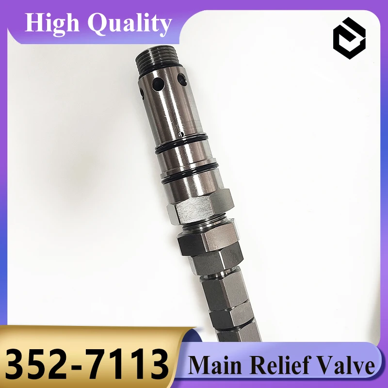 Válvula de alívio principal 3527113 da máquina escavadora 352-7113 para Caterpillar CAT E320D E325D E329D E330D