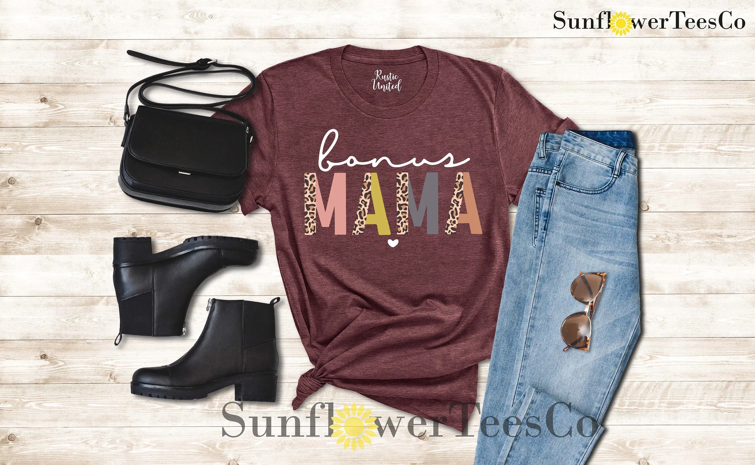 

Mother s Day T Shirt Leopard Bonus Mama for Step Mom Birthday To Be New