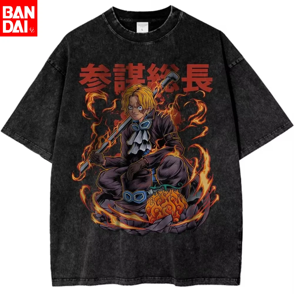 

Джинсовая куртка с пиратским логотипом One Piece для мужчин, винтажная, с эффектом потертости, повседневная, уличная мода, верхняя одежда для весны и осени