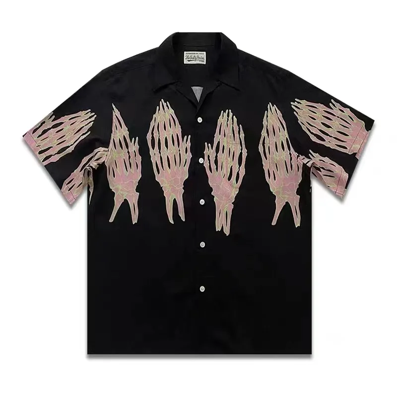 

Life Wao Maria Cuba Collar Floral irt ort Sve Summer Hawaiian T-irt ex Youth Faion Printed Loose Fit irt