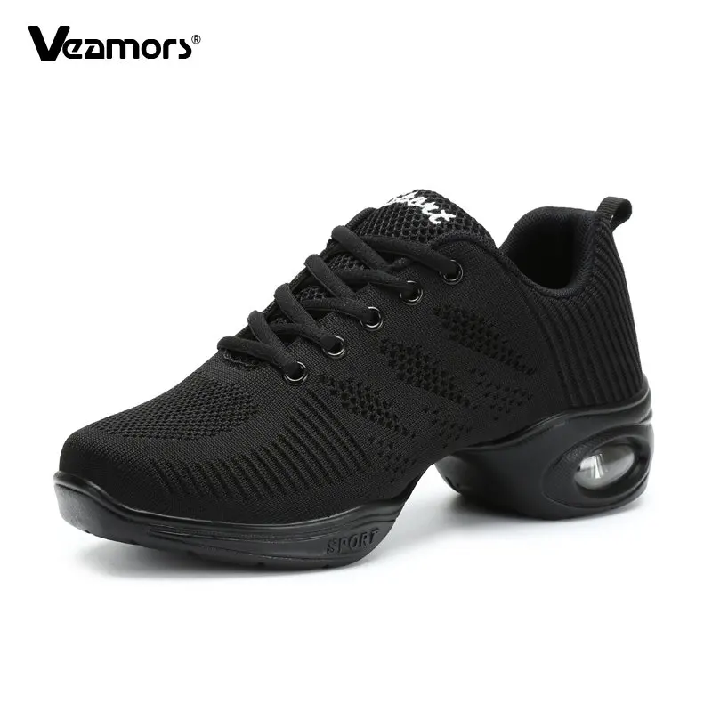 Zapatos de baile de salón de Jazz para mujer, zapatillas cómodas de PU, suela suave, transpirables, modernas, para entrenamiento de Tango