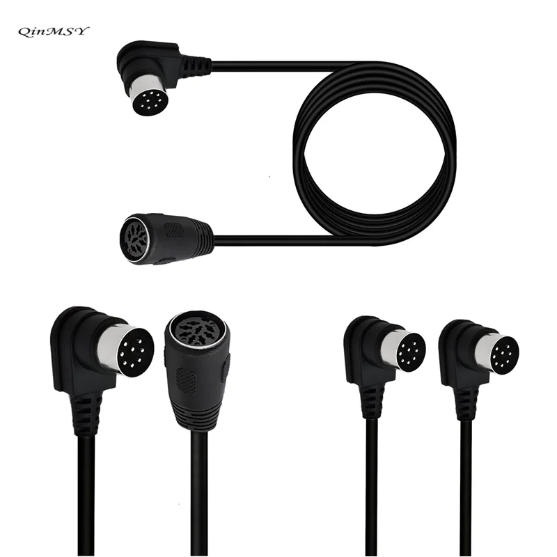 90 degree 8 Pin Din Male To Male & Female Speaker Audio Cable Adapter For Surveillance Automotive Computers Television Precision