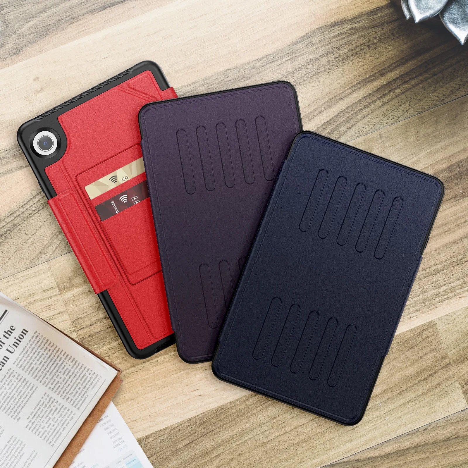 حافظة مغناطيسية لهاتف سامسونج جالاكسي تاب A9 2023 8.7 بوصة SM-X110 SM-X115 SM-X117 غطاء حامل متعدد الزوايا غلاف جلد PU فاخر