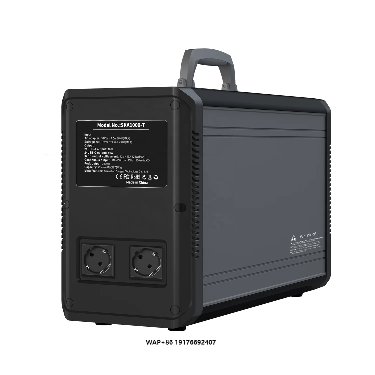 Home Appliances Power Station 1000w 220v Solar Generator Portable Rechargeable Off Grid Portable Charger Power Bank Battery Cell