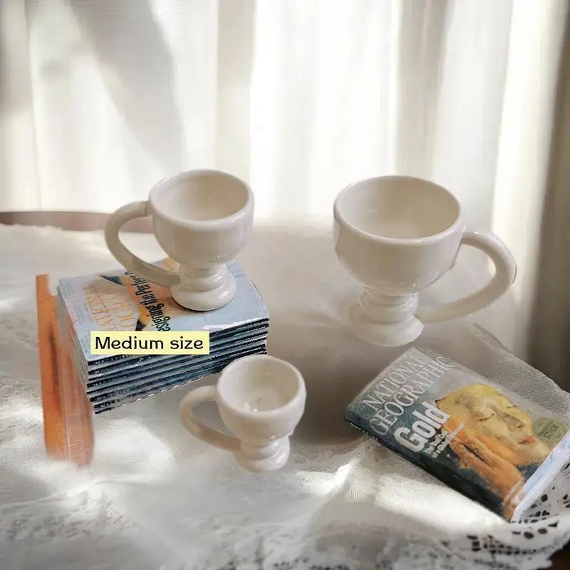 Set da 3 pezzi di modelli di tazze alte in miniatura, tazze da caffè per casa delle bambole, graziosi ornamenti giocattolo da cucina