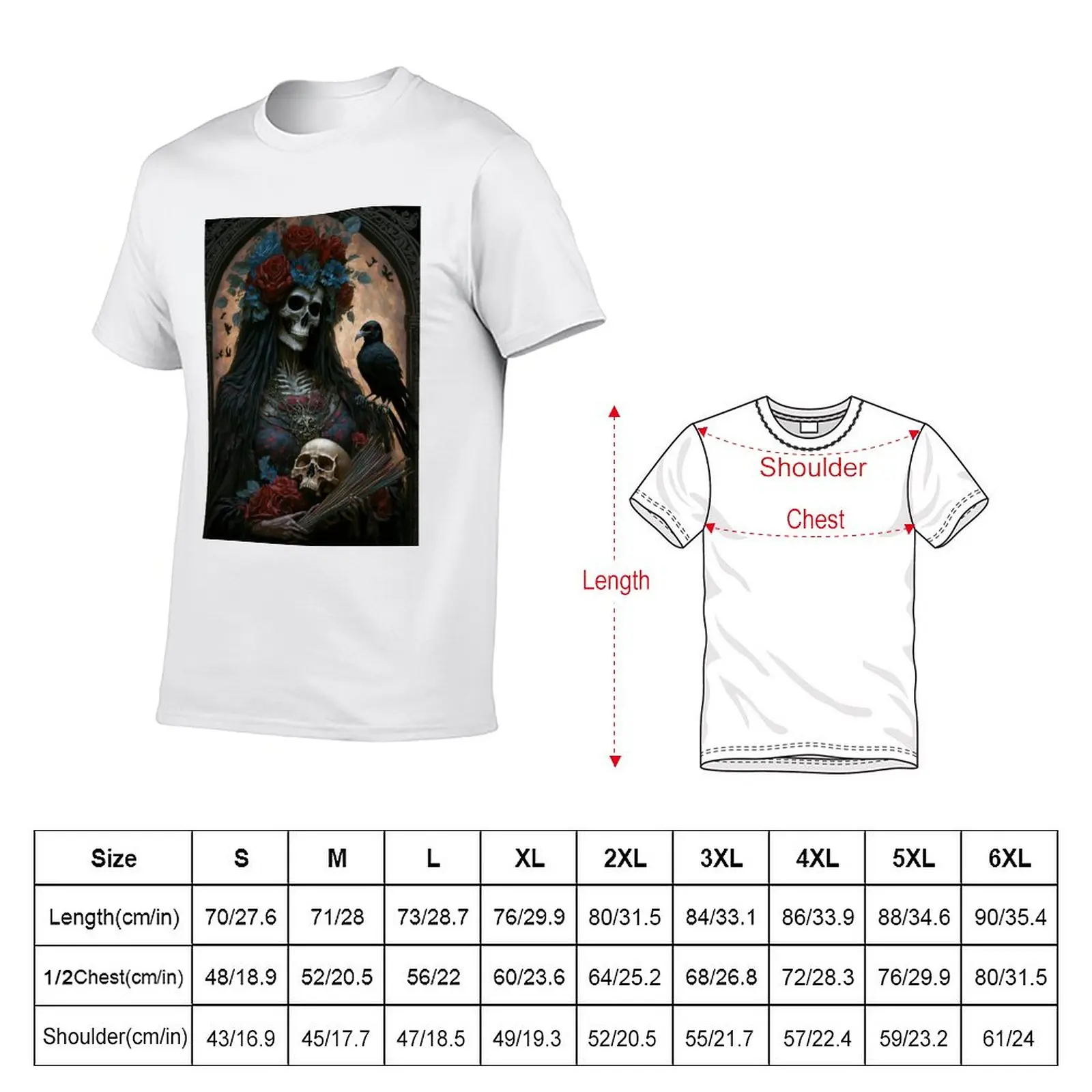 New Nuestra Se?ora de la Santa Muerte T-Shirt blank t shirts anime clothes designer t shirt men