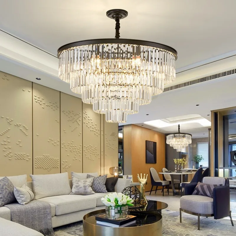 Modern k9 Crystal Hanging Ceiling Chandelier In the Living room Home Decoration Luxury Lighting Pendants 2024