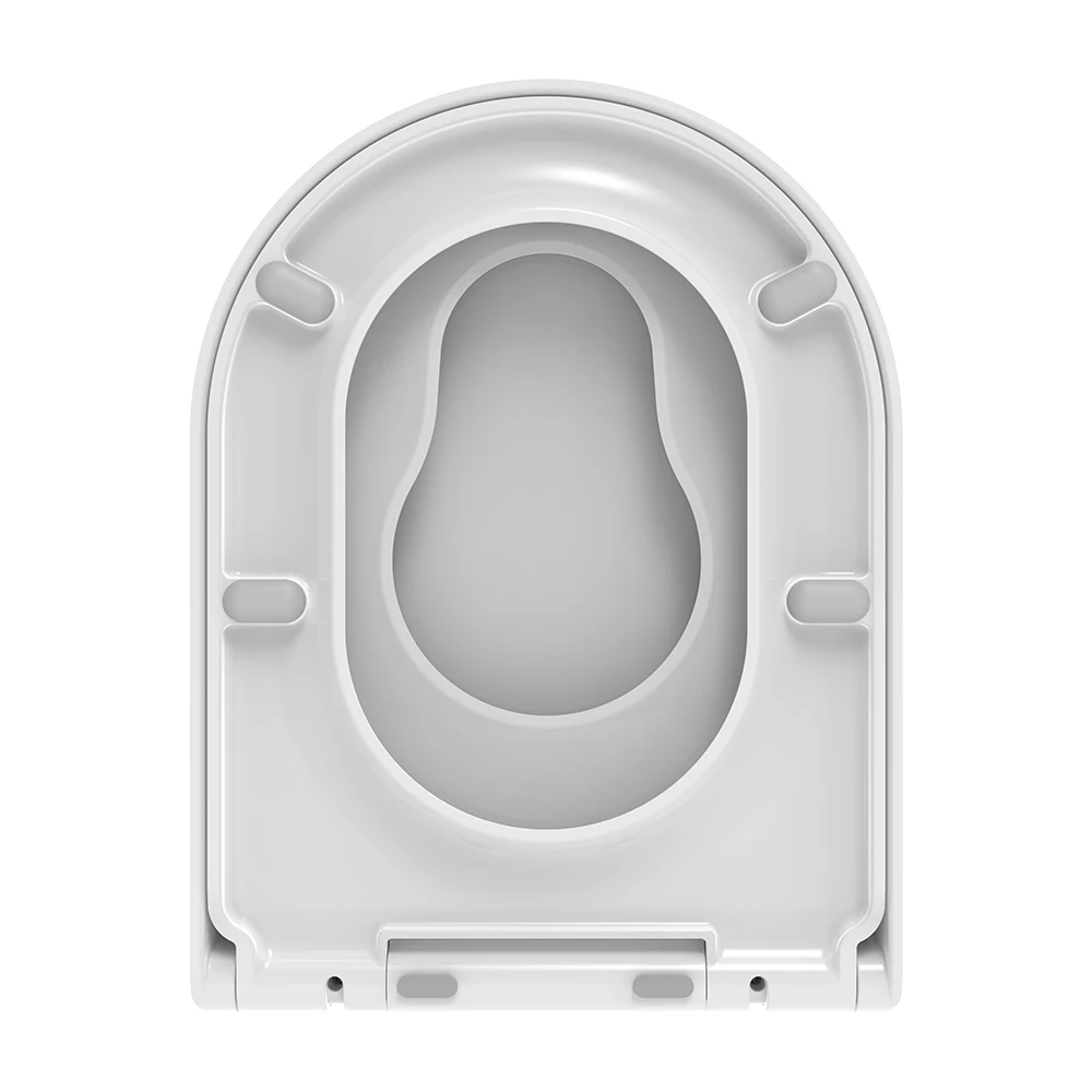 High Quality 2-in-1 Soft Close Elongated UF Toilet Seat, Detachable Kids & Adult Rings