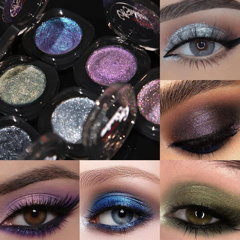 Pearlescent Eyeshadow Palette Monochrome Pearly Fine Glitter Smoky Eyeshadow Silver Purple Mashed Potatoes Eye Shadow Highlighte