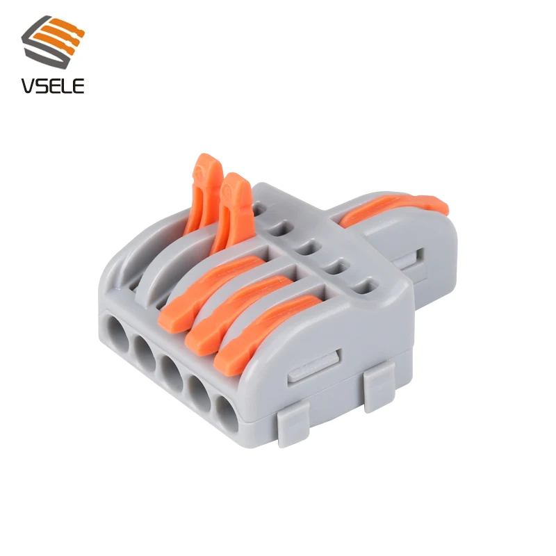 32A 5p 3p 8 pin spring quick fast Compact Splice wire Lever Nuts Splice electrical Terminal Blocks Compact Splicing Connectors