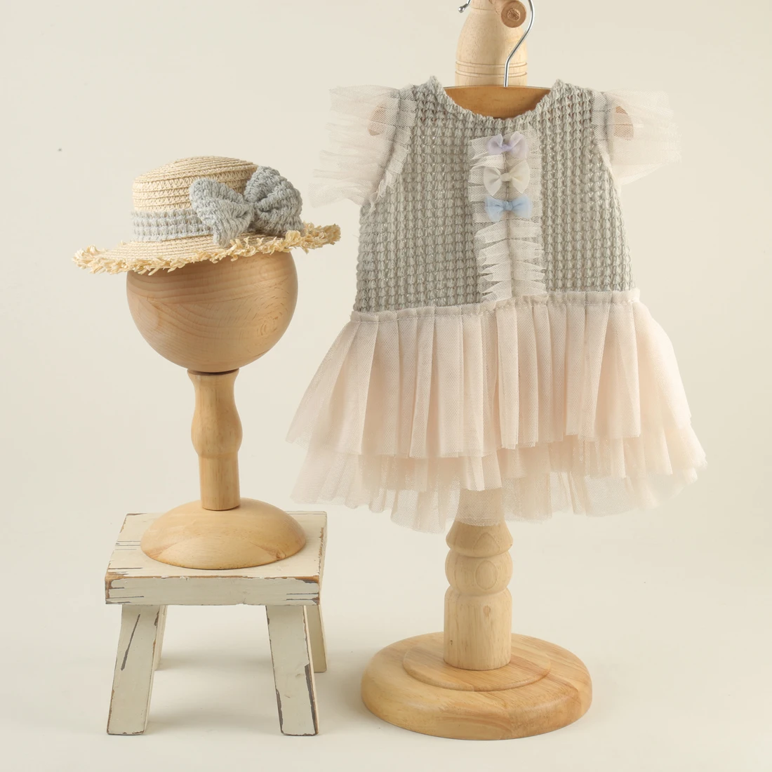 Newborn Girl Dress Baby Lace Dress Newborn Photography Props Baby Girl Soft Fabric Sewing Outfit Photo Shooting Props
