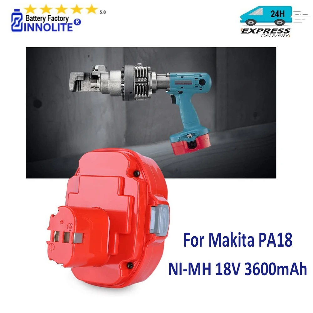 

PA18 18V 3600mAh Battery for Makita PA18 1822 1823 1835 6391D 6343D 4334D 8443D UB181D ML183 192826-5 18 Volt Tool Battery