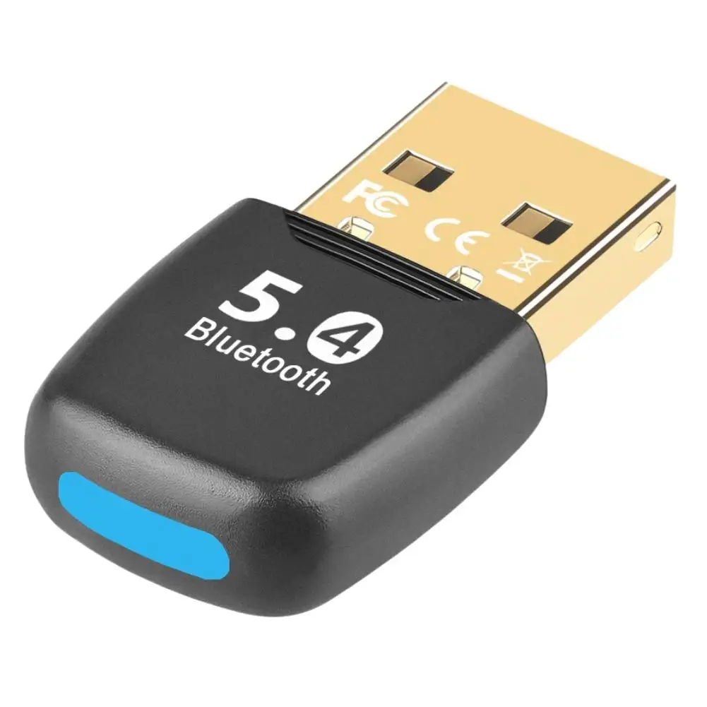 USB Mini Transmissor Receptor Bluetooth, Conector De Áudio De Auscultadores, Drive Free, Adaptador Bluetooth 5.4, Alto-falante do PC, Sem Fio E1U3