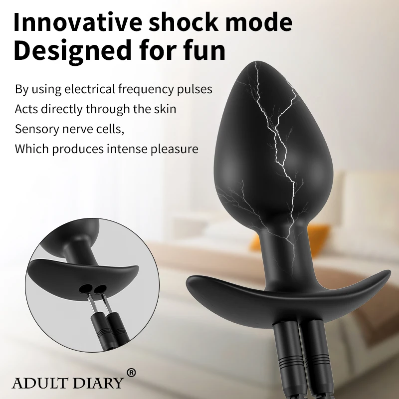 Electric Shock Anal Plug Estim Men Prostate Massager Stimulator Medical Themed Female Masturbator Electrostimulator