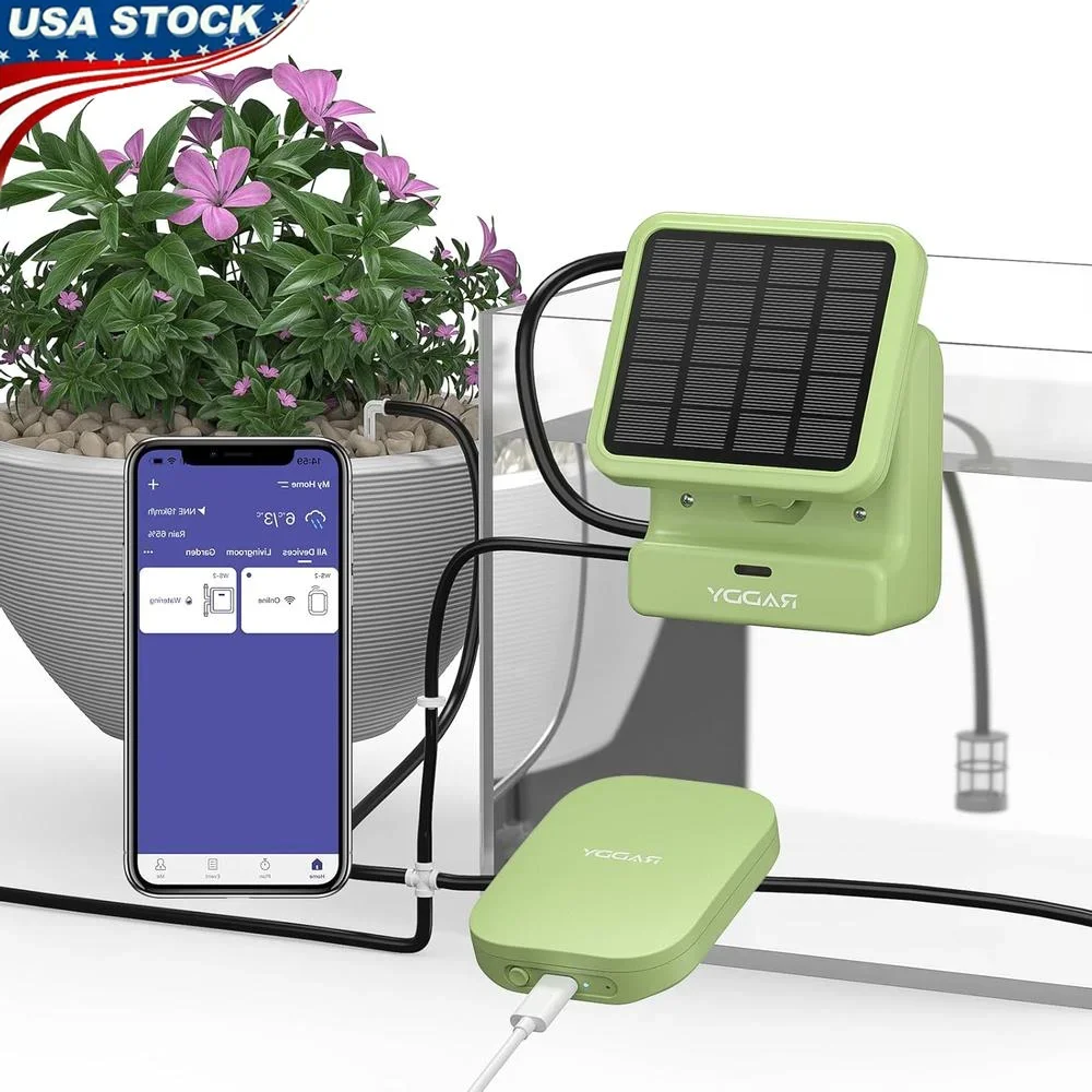 

WiFi Automatic Watering System Solar Drip Irrigation APP Control Flexible Mini Hub Water Shortage Alert Intelligent Management