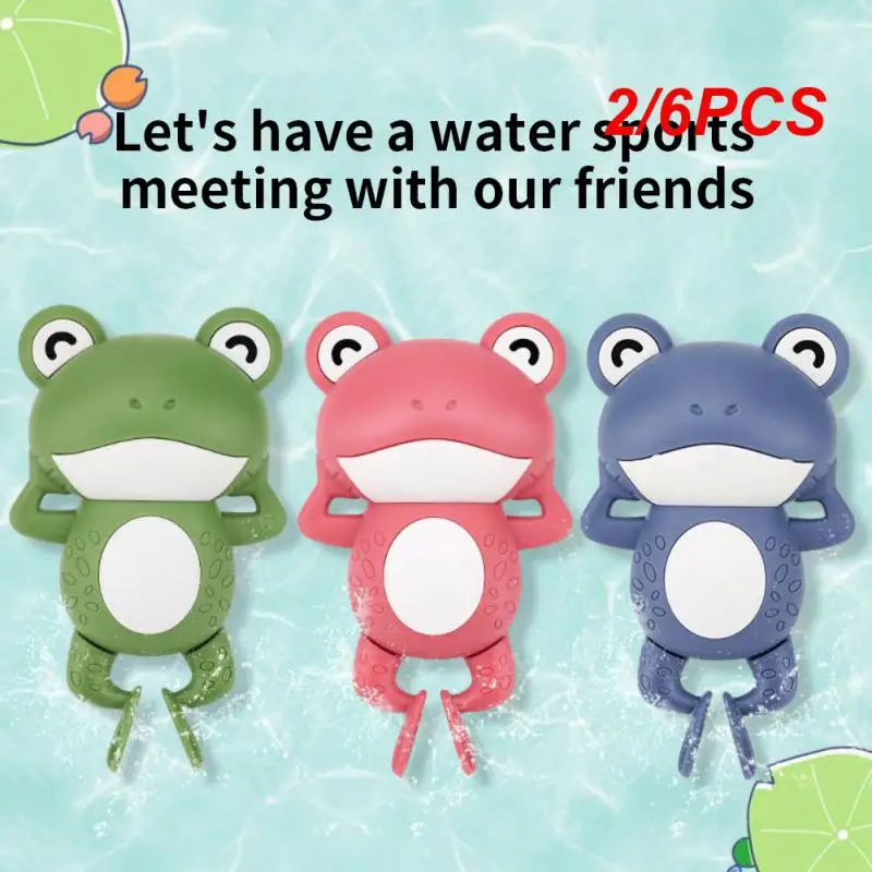 2/6PCS Swimming Frog Without Rough Edges Bathing Toys Creative Kid Gifts Bathroom Supplies Buoyancy Cute Animal Floating Funny