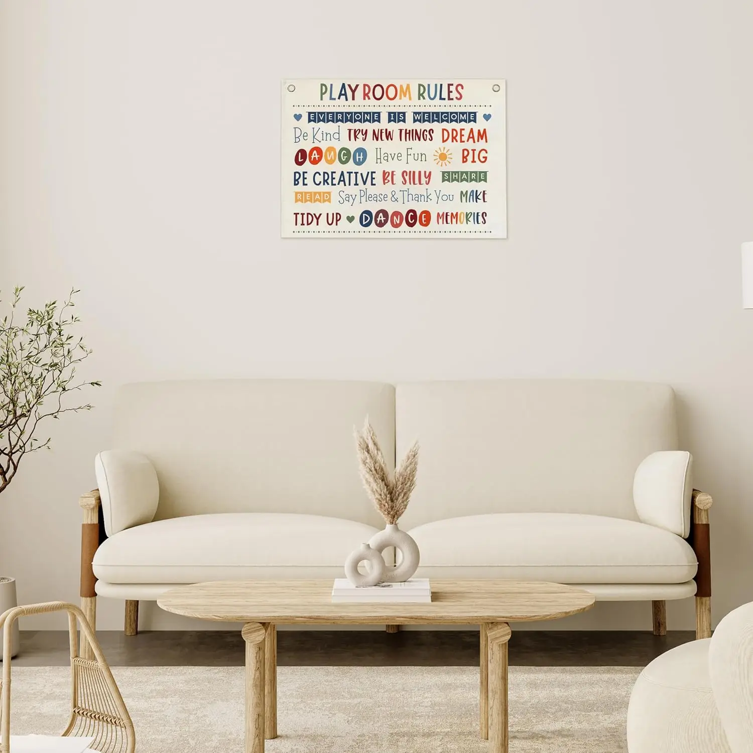 Flagicts 100% Polyester Play Room Rules Wall Hanging Flags