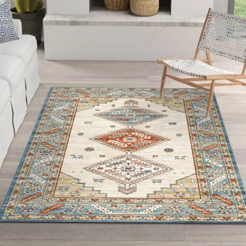 American Bohemian Ethnic Style Festive Red Carpet Living Room Sofa Bedroom Study Kitchen Entrance Door Mat Non-slip Decor Rug