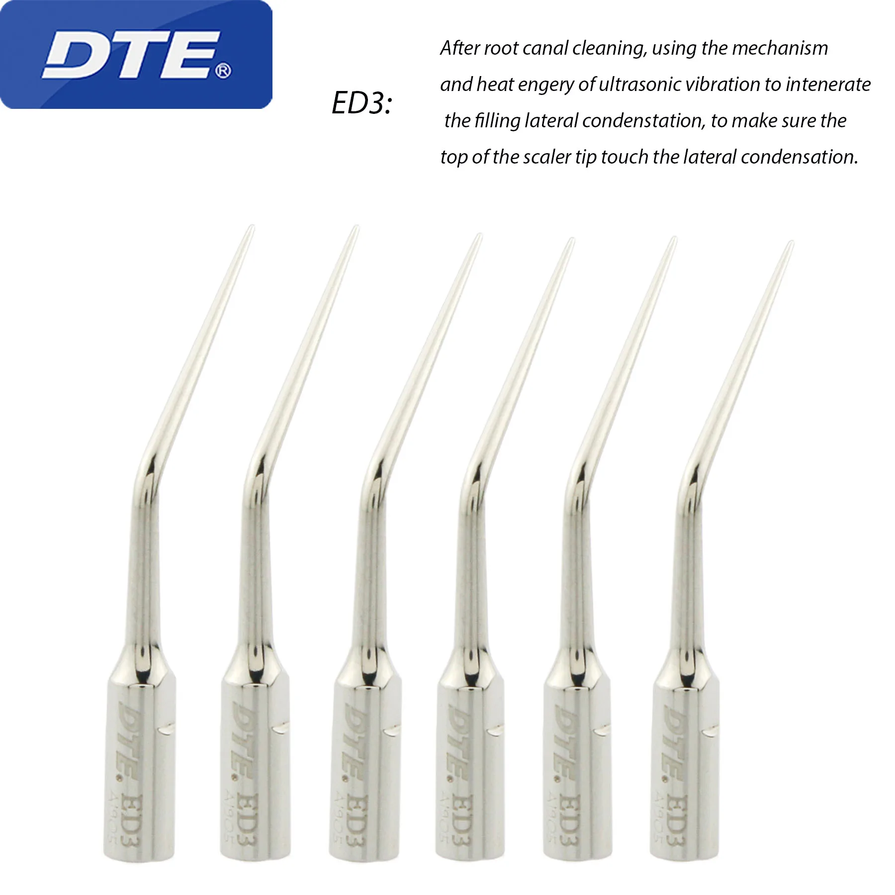 

DTE Dental Ultrasonic Endodontics Scaler Tips ED3 Piezo Endo Root Canal for DTE Satelec