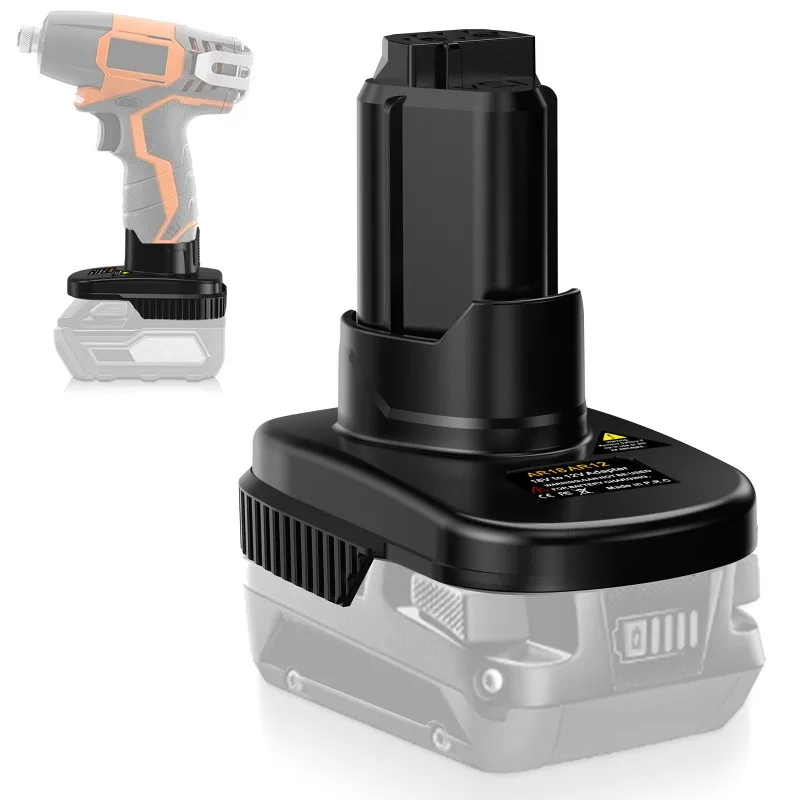Power Tool Battery Adapter AR18AR12 for Ridgid AEG 18V Lithium Battery Convert To Work for Ridgid 12V Li-ion Cordless Power Tool