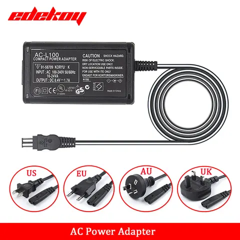소니 카메라용 AC-L100C AC-L10A L10B L15 전원 어댑터 NX100 AX2000 MC2500 HXR-NX3 CCD-TRV228 TRV615 PC104 MVC-FD200 HDR-FX7E