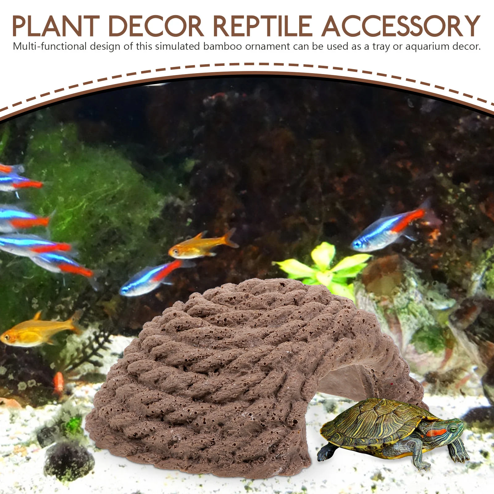 

Small Resin Reptile Hide Cave for Snakes Frogs Turtles Pet Shelter Decorative Hiding Place in Vivarium Terrarium Tank