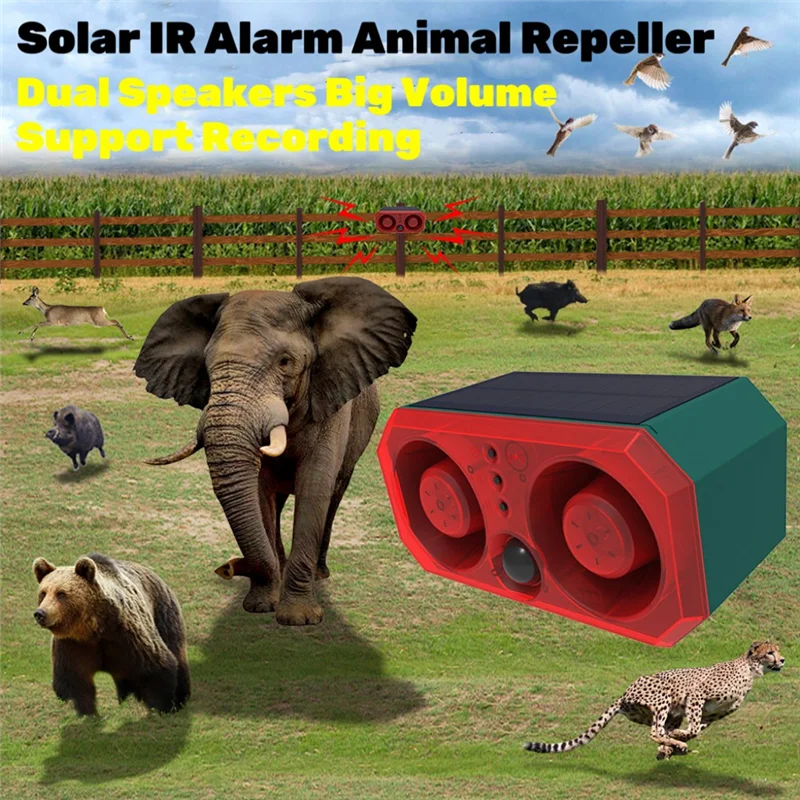 -A25M Alarm Deteksi Gerakan Perekaman Pengusir Hewan 2 Speaker Perekaman Deteksi Gerakan Sensor Alarm Induksi Flash