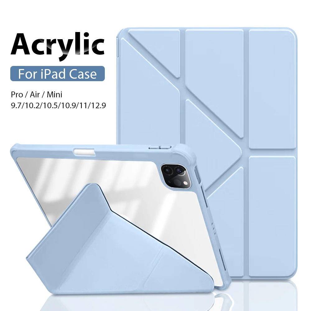 Funda acrílica para iPad Pro 12,9, 11, 10, 9, 9, décima generación, 10,9, Air 5, 4, 3, 2, 1, Mini 6, 8, 7, 10,2, 10,5, 2022