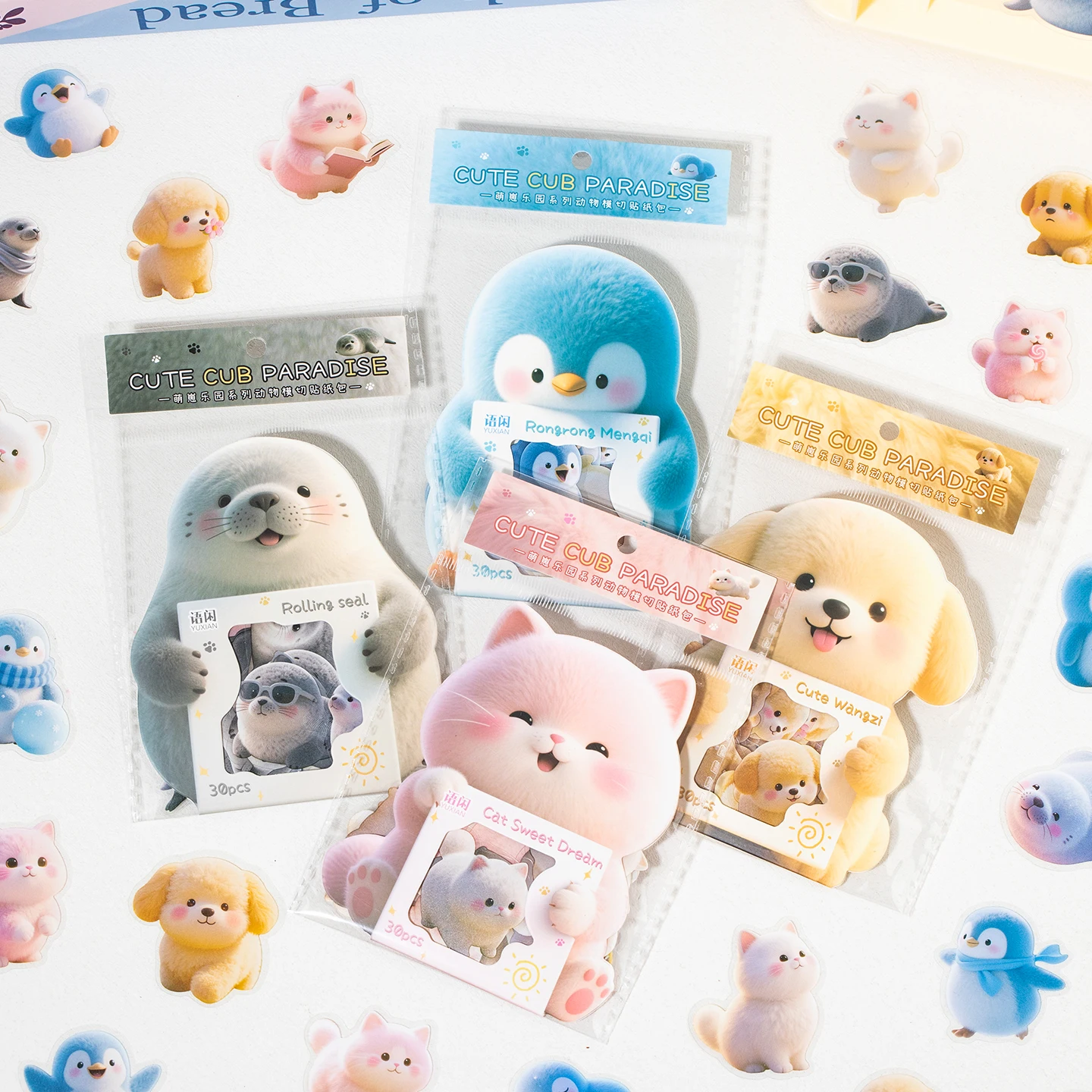 

8 упаковок/лот, серия Cute Baby Paradise, милые ретро декоративные наклейки для домашних животных