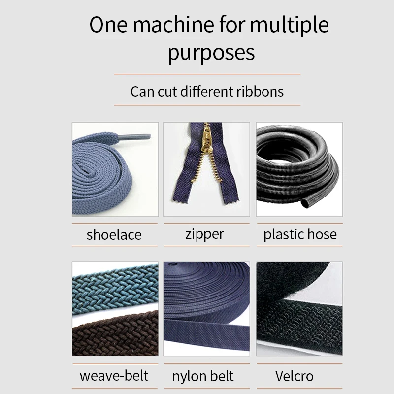 Automatic Computerized Tape Cutting Machine Cold and Hot Zipper Cutting Velcro Automatic Cutting Ribbon Machine Elastic Band