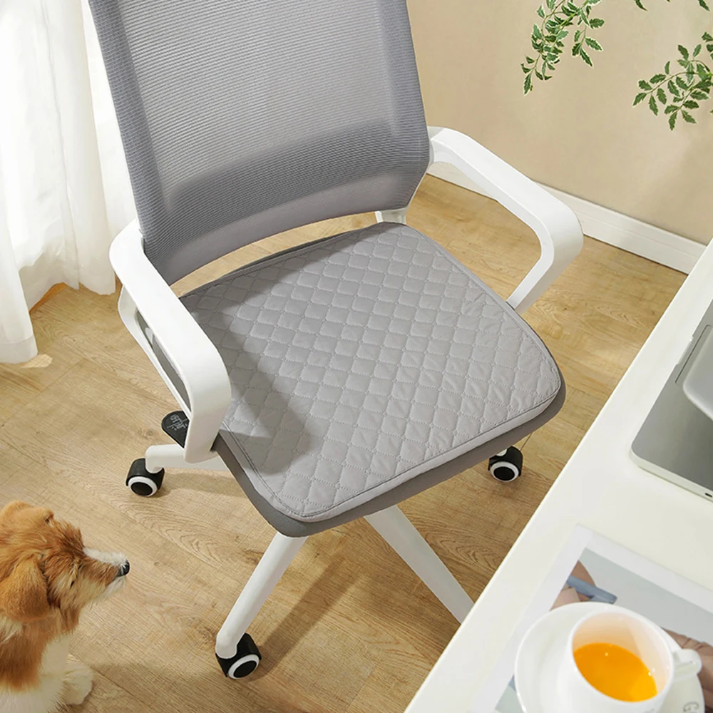 45*45cm Waterproof Square Chair Cushion Solid Color Removable Non-slip Seat Cushion Office Chair Thin Pads Home Supplies