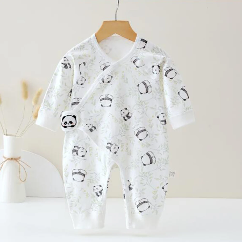 Baby Boy Jumpsuit Long Sleeve 100% Cotton Animal Print Spring Autumn Newborn Clothes 0-6 Months Baby Girl Romper