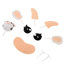 Animal Wedding Decorations Cow Cake Baby Shower Party Figurine Cartoon Earth Tones Decorative Topper White Child