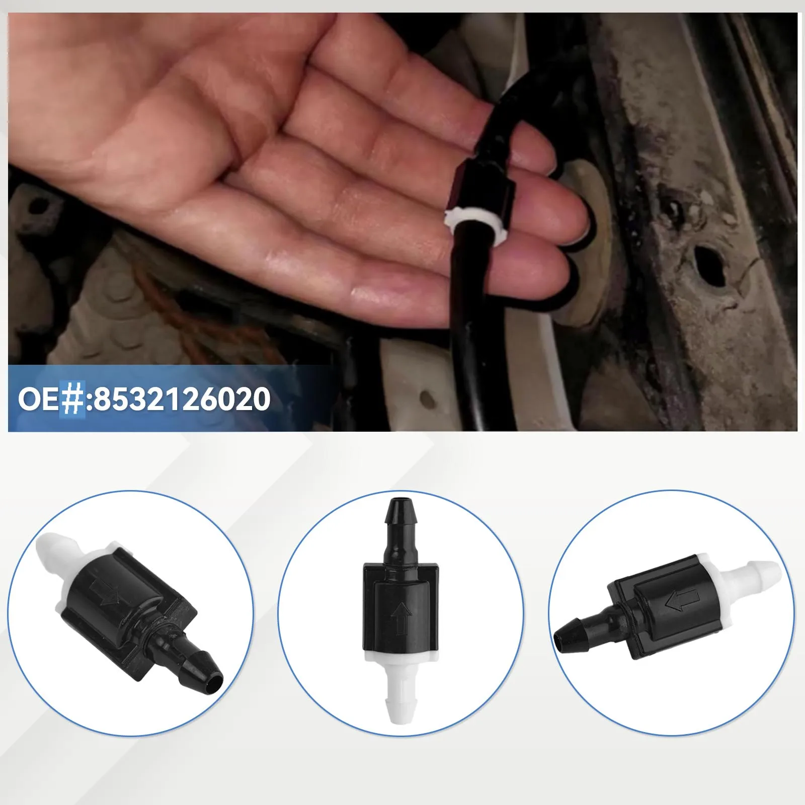 X2 Windshield Washer Valve Non Return Check Valve Connector For Toyota 4Runner Avalon Camry Highlander Prius For Lexus GS IS RX
