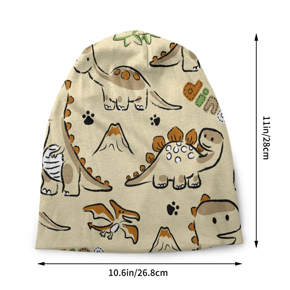 Cartoon Outdoor Beanie Caps Dinosaur Dinosaurs Skullies Beanies Ski Caps Soft Thin Bonnet Hats