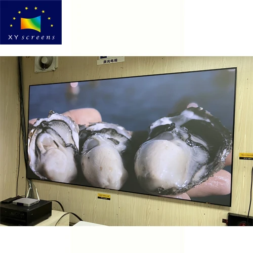 xyscreen cbsp ambient light rejection slim frame pet crystal alr ust 4k projection screen