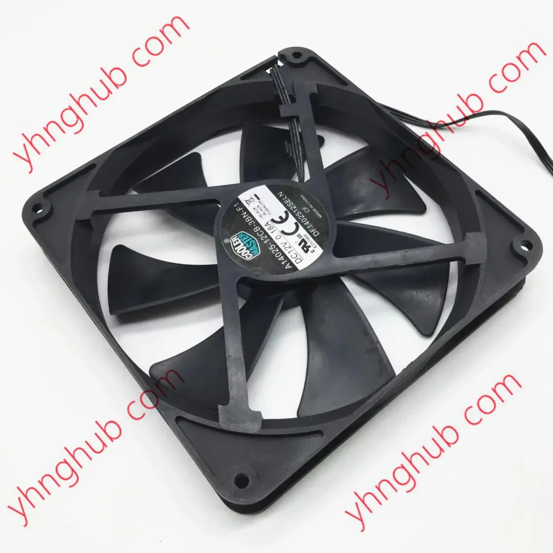 Cooler Master A14025-12CB-3BN-F1 DC 12V 0.18A 140x140x25mm 3-Wire Server Cooling Fan