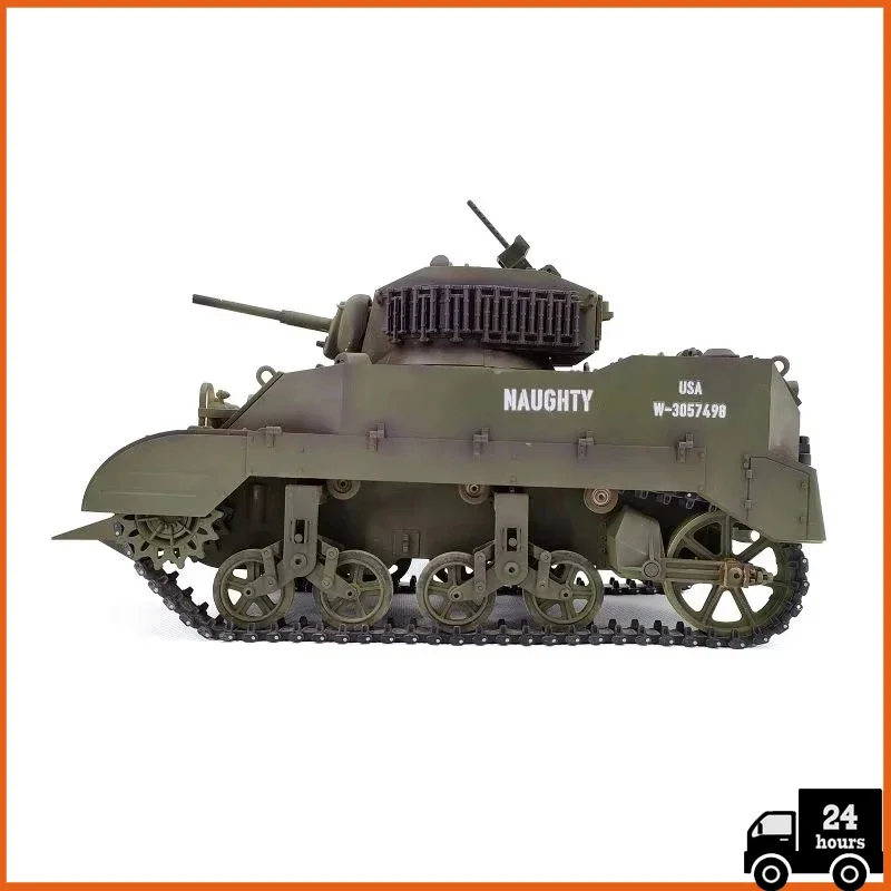 COOLBANK RC Tank scala 1/16 2.4ghz U.S. M5A1 modello di carro armato leggero study, serbatoi di controllo remoto con suono e luce per ragazzi adulti