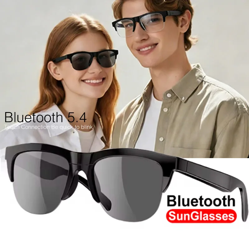 Smart Glasses Wireless Bluetooth SunglassesAssistant Compatible Glass  Built-in Microphone Speakers Touch & Voice for Men Women