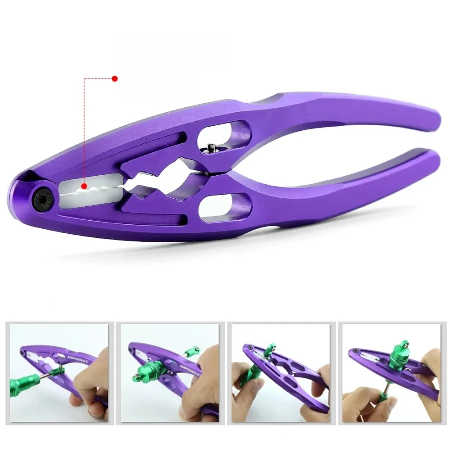 1pc 6 IN 1 Metal Shock Absorber Pliers Rod Ball Clamp Multi-function Tool for 1/8 1/10 RC Crawler Car 94111 Traxxas Axial XV01