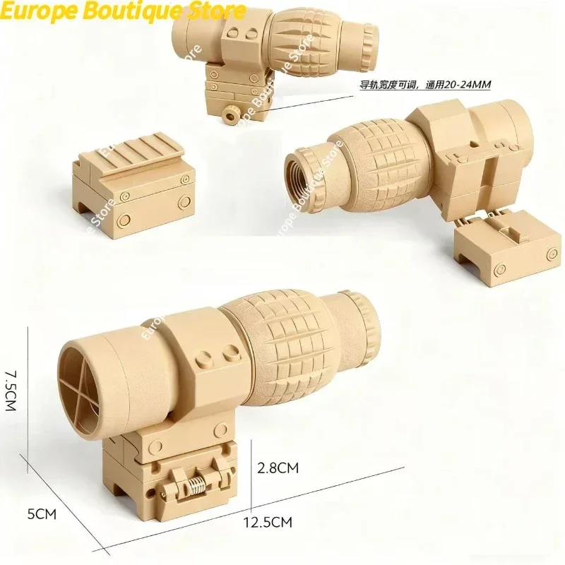 الأناناس للطي نطاق لعبة تلسكوب قابل للتعديل مسدس لعبة البصر الاطفال الأناناس نموذج ملحق بصري تلسكوب الأناناس
