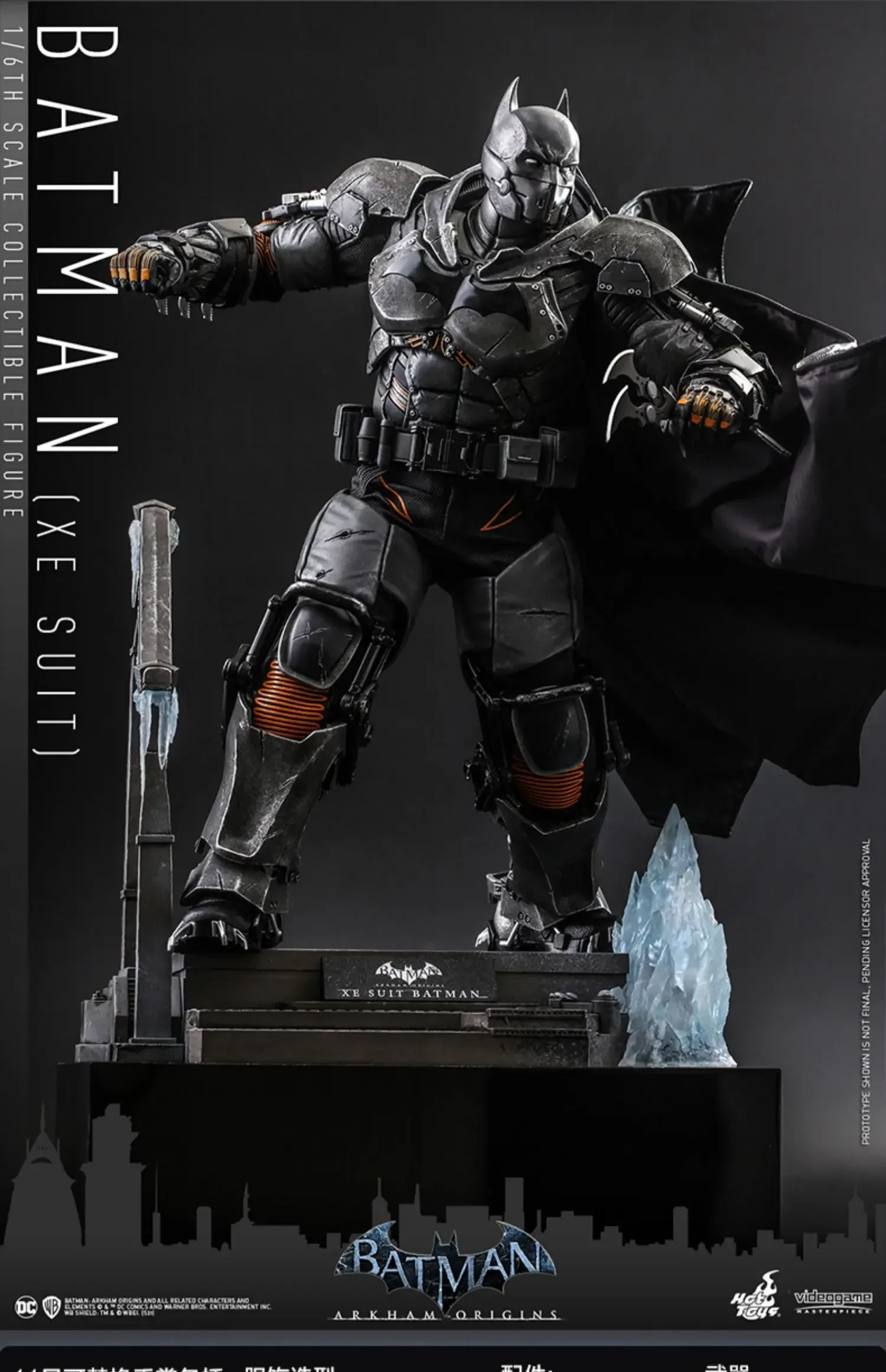 Original Hot Toys Batman Actin Figure 1/6 Thermal Energy Armor Batman  Anime Figures HT VGM52 Statue Arkham Knight Collect Toys