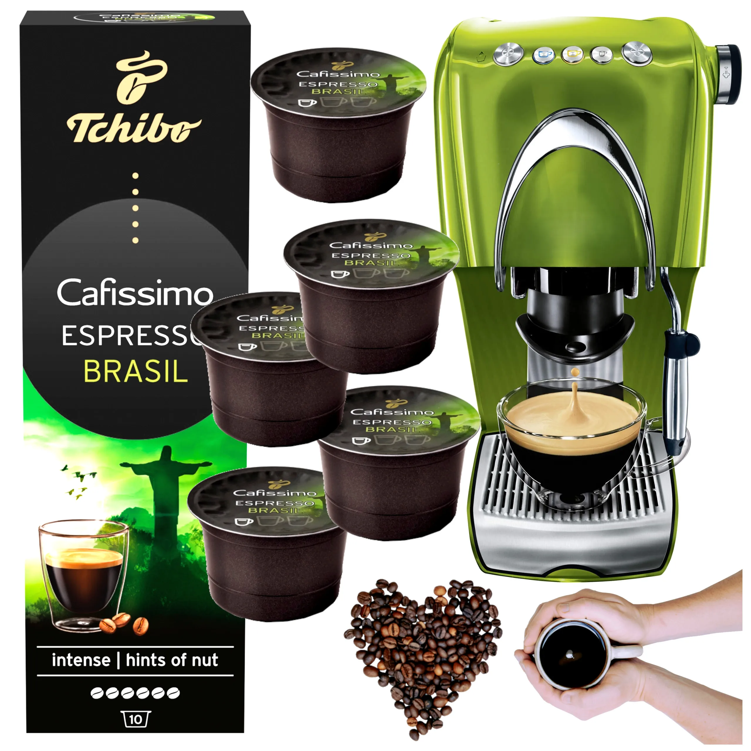 Kapseln Tchibo Cafissimo Espresso Brasil Caffe Kaffeeset 10-teilig Kapseln.