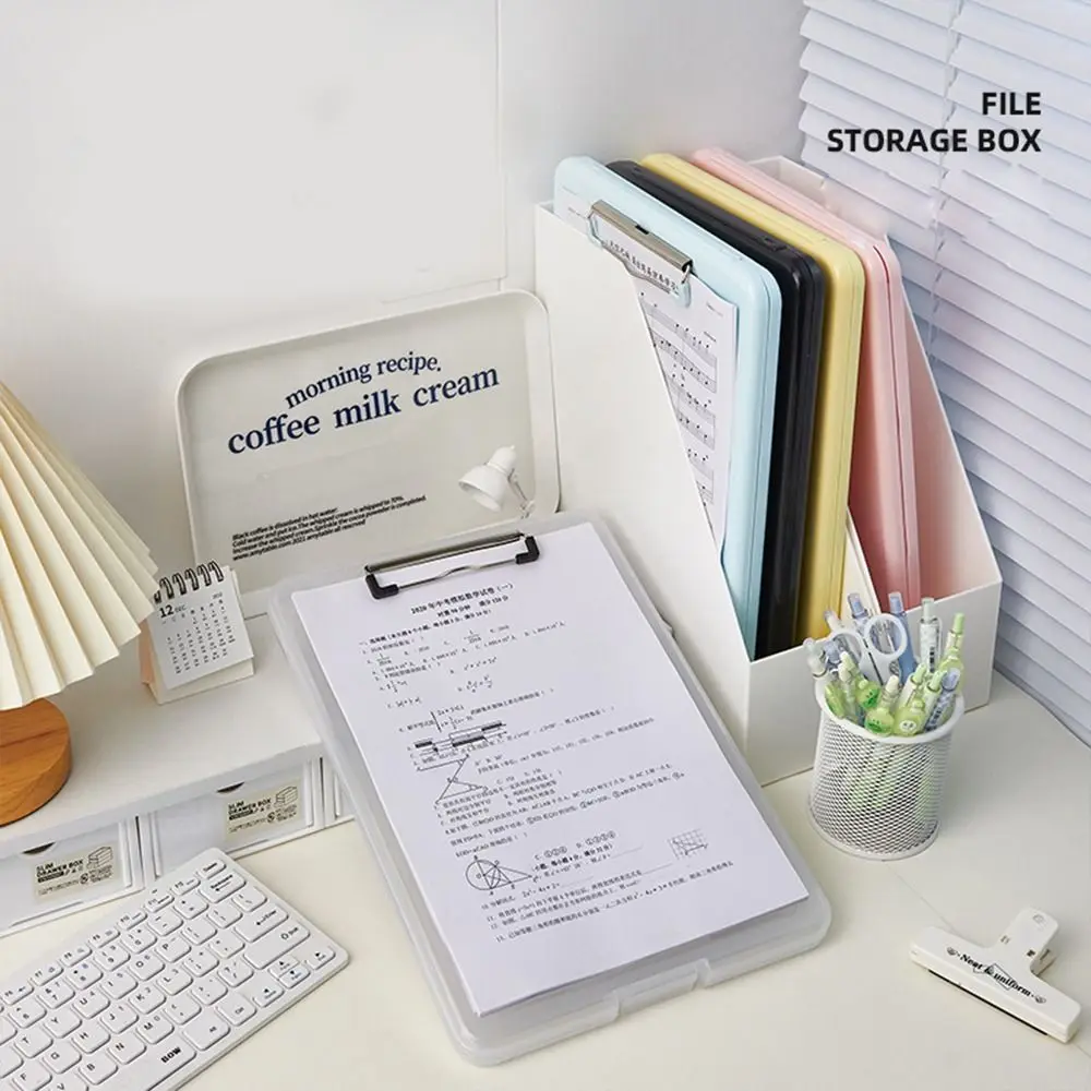 Paper Writing Pad Document File Organizer A4 Clipboard File Box Case Storage Clipboard Writing Clipboard Document File Folders
