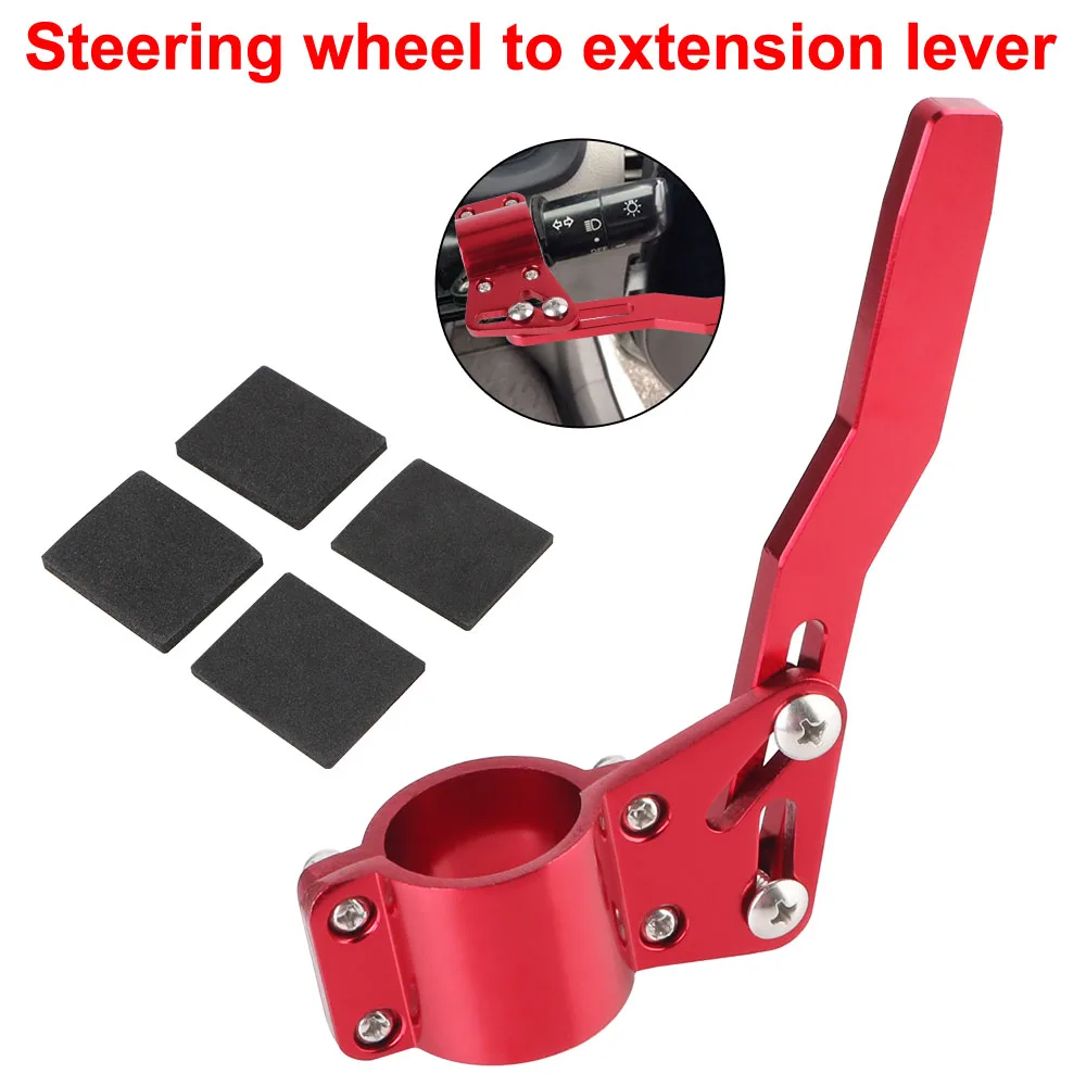 

Aluminium Car Styling Adjustment Steering Wheel Turn Rod Universal Interior Parts Extension Signal Lever Position Up Kit
