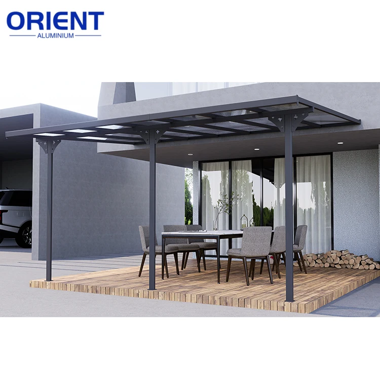 Aluminum Patio Pergola, Bioclimatic Pergola Roof, Windproof Waterproof Outdoor Shade Shelter for Garden Patio Restaurant, 3x3m
