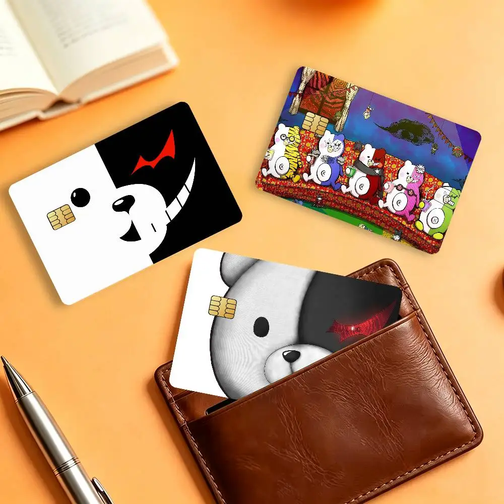 Game D-Danganronpa Monokuma Waterproof Card Stickers For Credit Cards Debit Cards And Transit Cards 4pcs