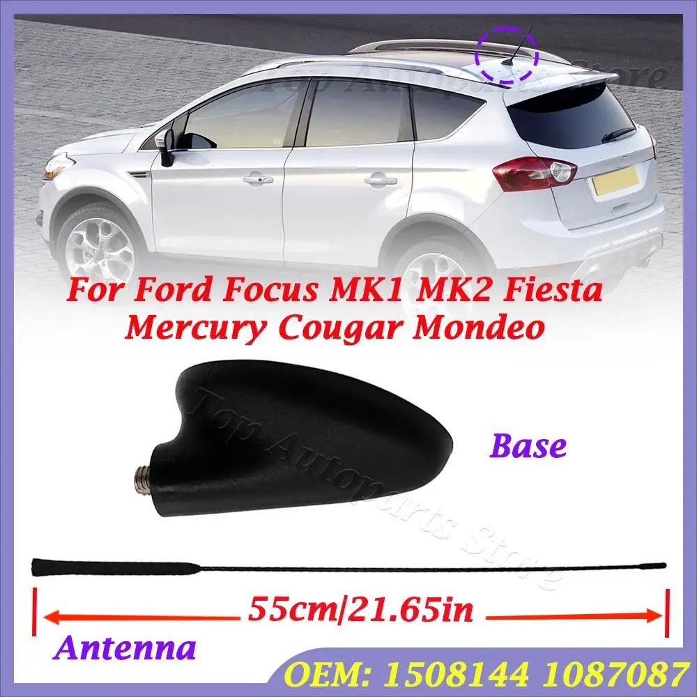 1087087 1508144   Antena de rádio para teto de carro, base aérea, haste de vedação de mastro de borracha para ford focus mk1 mk2 fiesta mercúrio cougar mondeo