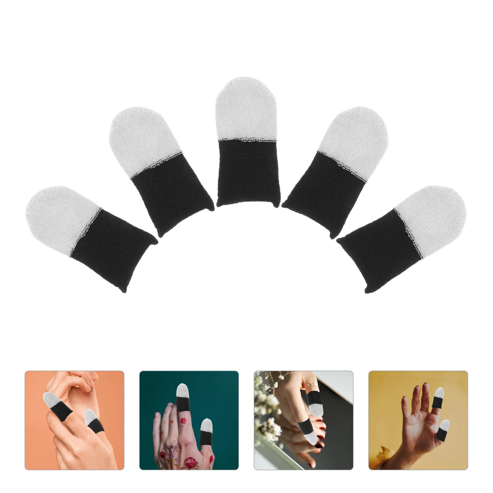 

20pcs Gaming Finger Sleeves Breathable Anti-Sweat Thumb Covers For Mobile Phone Touch Screen Smooth Operation Ultra-Thin Dual