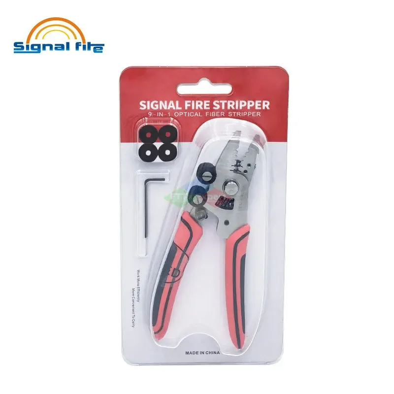 Signal Fire ZSQ-09 New 9 in 1 Multifunctional Optical Fiber Stripper Optic Miller Scissors Wire Pliers